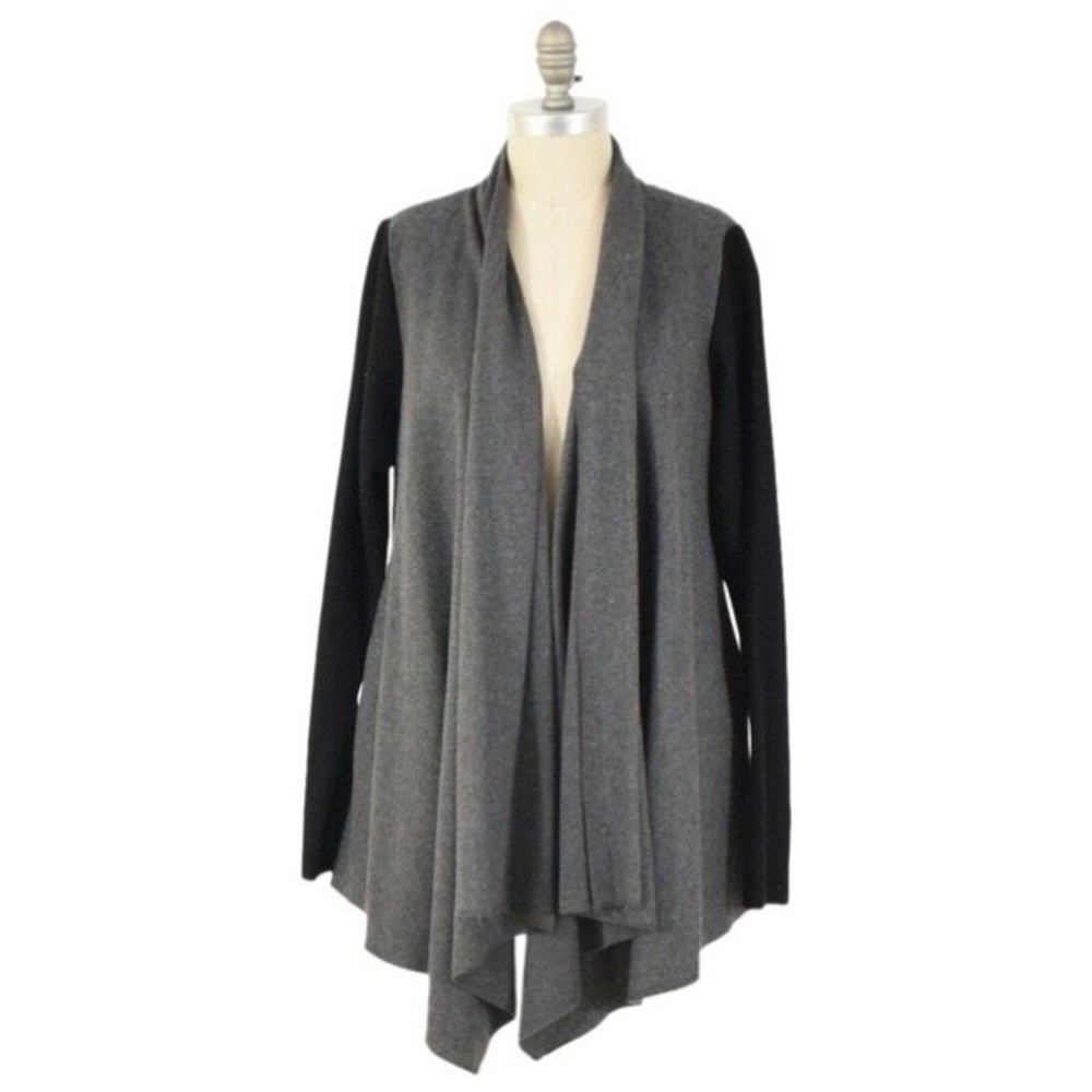 Urban Outfitters Gray and Black Open Front Cardigan